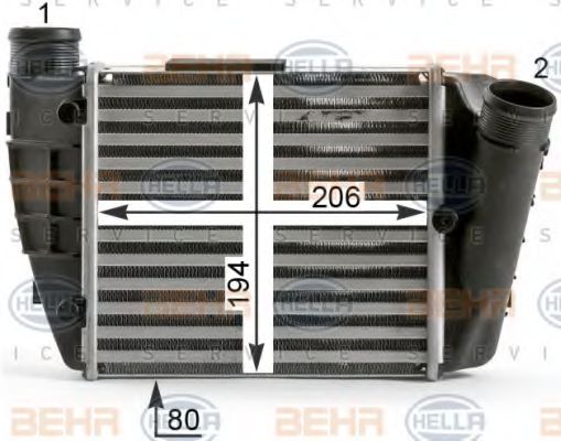8ML 376 900-391 BEHR+HELLA+SERVICE Air Supply Intercooler, charger