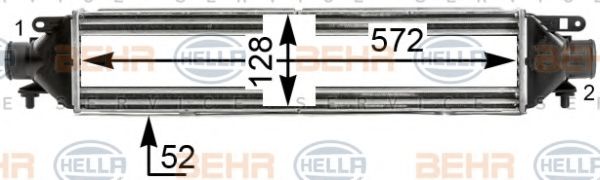 8ML 376 900-431 BEHR+HELLA+SERVICE Intercooler, charger