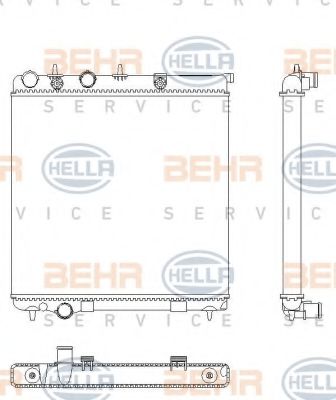 8MK 376 901-071 BEHR+HELLA+SERVICE Cooling System Radiator, engine cooling