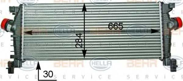 8ML 376 910-211 BEHR+HELLA+SERVICE Air Supply Intercooler, charger