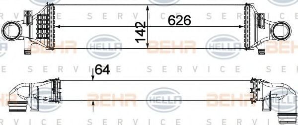 8ML 376 924-001 BEHR+HELLA+SERVICE Air Supply Intercooler, charger