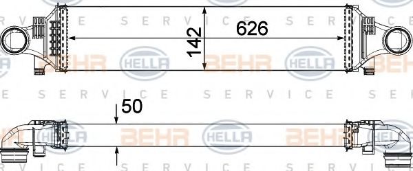 8ML 376 924-031 BEHR+HELLA+SERVICE Air Supply Intercooler, charger