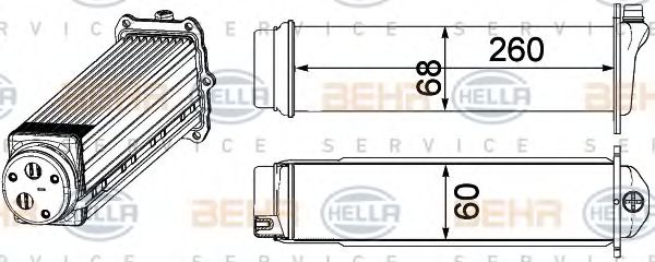 8ML 376 924-101 BEHR+HELLA+SERVICE Intercooler, charger
