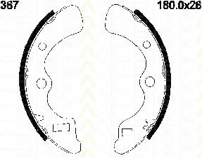 8100 40367 TRISCAN Brake System Brake Shoe Set