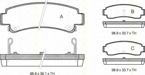 8110 14166 TRISCAN Brake System Brake Pad Set, disc brake