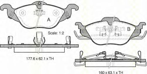 8110 24007 TRISCAN Brake Pad Set, disc brake