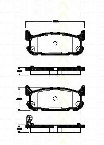 8110 50024 TRISCAN Brake System Brake Pad Set, disc brake