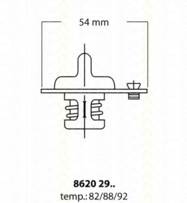 8620 2992 TRISCAN Thermostat, coolant
