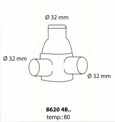 8620 4880 TRISCAN Thermostat, coolant