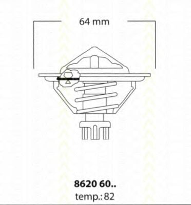 8620 6082 TRISCAN Thermostat, coolant