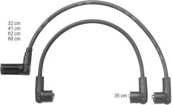 ZEF1023 BERU Ignition System Ignition Cable Kit