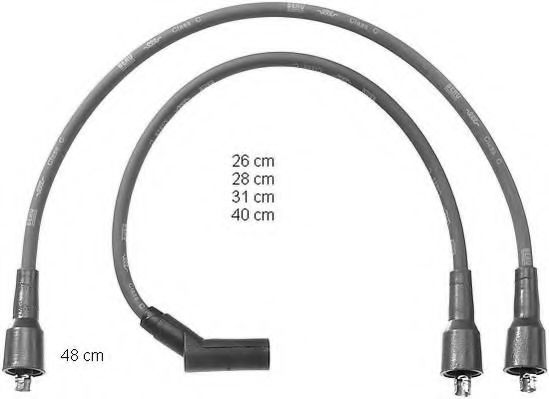 ZEF1043 BERU Ignition System Ignition Cable Kit