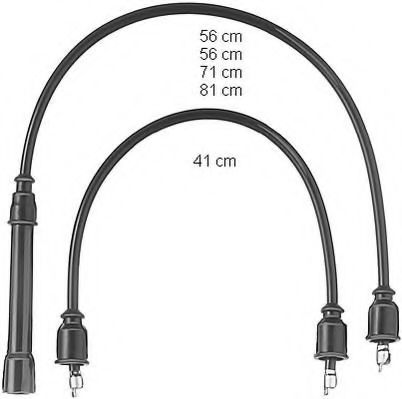ZEF351 BERU Ignition System Ignition Cable Kit