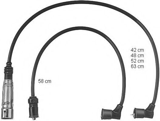 ZEF432 BERU Ignition System Ignition Cable Kit