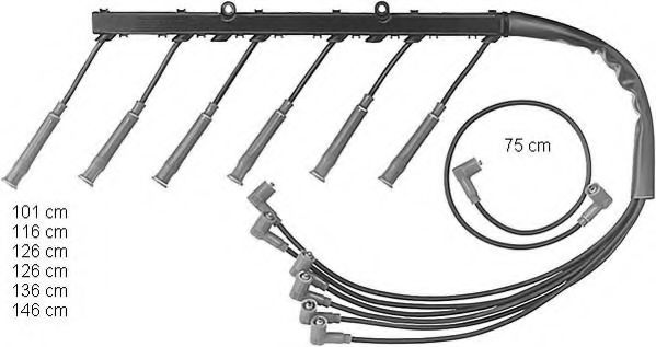 ZEF493 BERU Ignition System Ignition Cable Kit