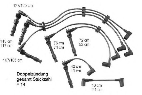 ZEF601 BERU Ignition Cable Kit