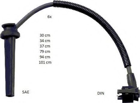 ZEF1637 BERU Ignition Cable Kit