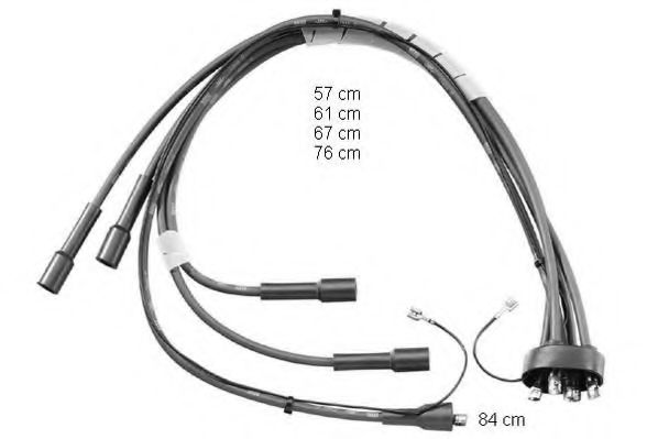 ZEF802 BERU Ignition System Ignition Cable Kit
