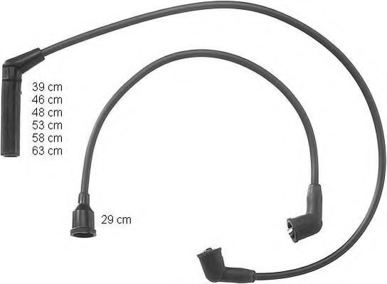 ZEF884 BERU Ignition System Ignition Cable Kit