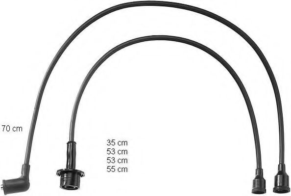 ZEF932 BERU Ignition System Ignition Cable Kit