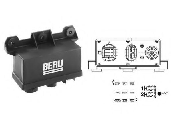 GR067 BERU Glow Ignition System Control Unit, glow plug system