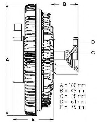 LK057 BERU Cooling System Clutch, radiator fan