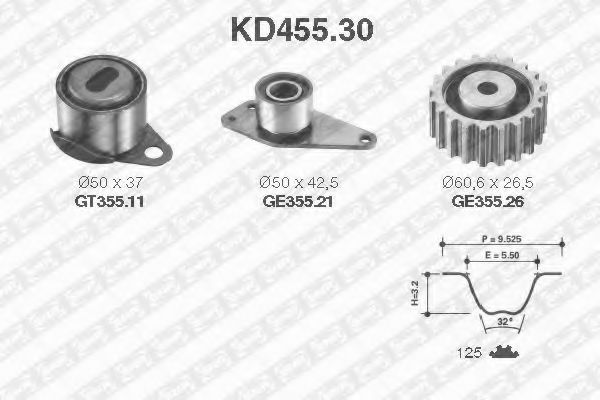 KD455.30 SNR Belt Drive Timing Belt Kit