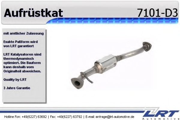 7101-D3 LRT Exhaust System Mounting Kit, catalytic converter