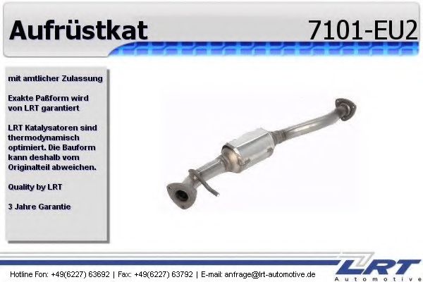 7101-EU2 LRT Exhaust System Mounting Kit, catalytic converter