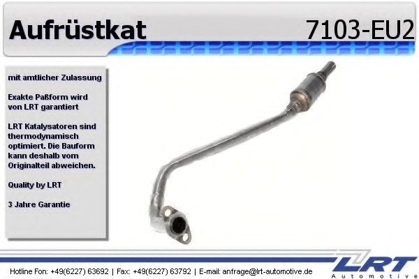 7103-EU2 LRT Exhaust System Mounting Kit, catalytic converter