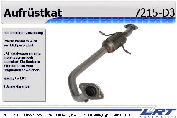 7215-D3 LRT Exhaust System Mounting Kit, catalytic converter