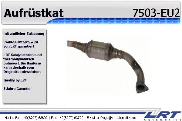 7503-EU2 LRT Exhaust System Mounting Kit, catalytic converter
