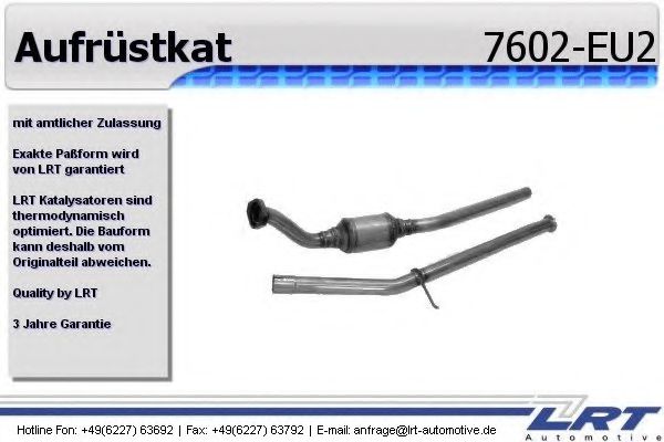 7602-EU2 LRT Exhaust System Mounting Kit, catalytic converter