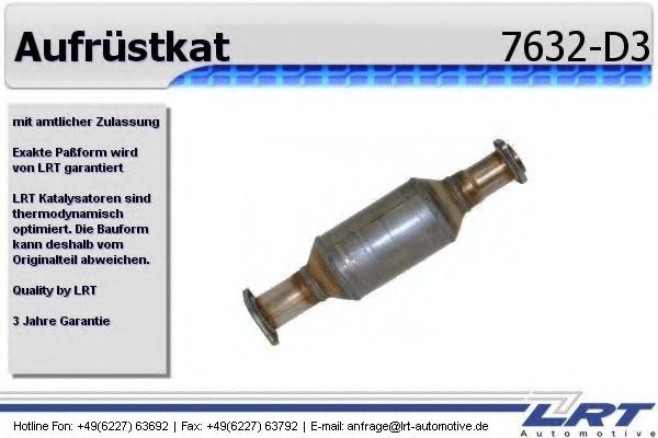 7632-D3 LRT Exhaust System Mounting Kit, catalytic converter