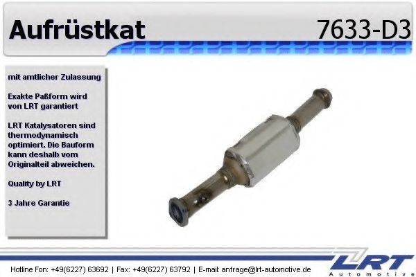 7633-D3 LRT Exhaust System Mounting Kit, catalytic converter