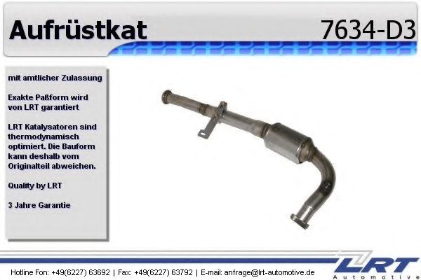 7634-D3 LRT Exhaust System Mounting Kit, catalytic converter