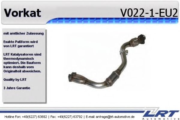 V022-1-EU2 LRT Exhaust Pipe