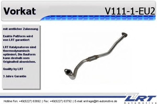 V111-1-EU2 LRT Exhaust Pipe