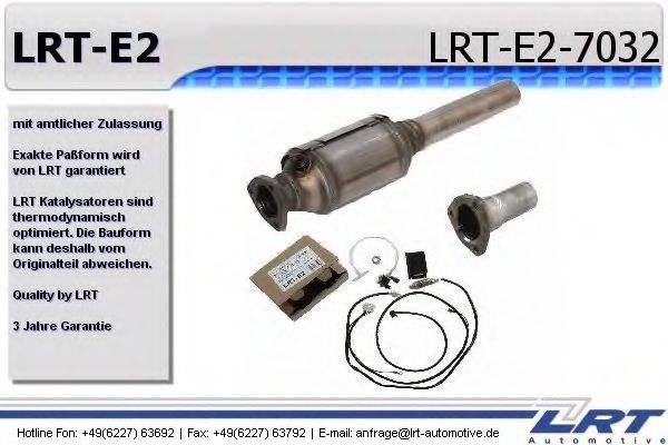 LRT-E2-7032 LRT Exhaust System Retrofit Kit, catalytic converter