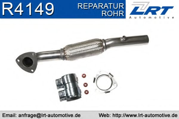 R4149 LRT Exhaust Pipe; Repair Pipe, soot/particulate filter