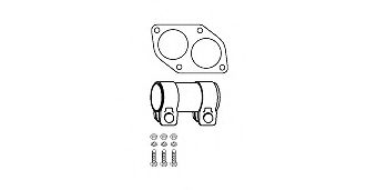 82 11 3209 HJS Exhaust System Mounting Kit, catalytic converter