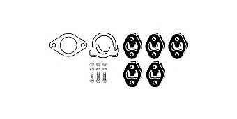 82 15 6458 HJS Exhaust System Mounting Kit, exhaust system