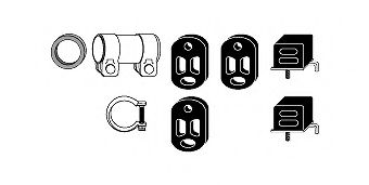 82 21 6834 HJS Mounting Kit, exhaust system