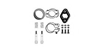 82 22 4499 HJS Exhaust System Mounting Kit, exhaust system