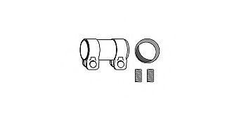 82 23 4471 HJS Exhaust System Mounting Kit, catalytic converter