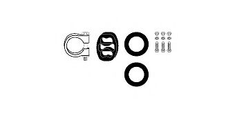 82 32 3002 HJS Exhaust System Mounting Kit, exhaust system