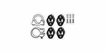 82 15 6624 HJS Mounting Kit, exhaust system