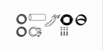 82 12 2128 HJS Exhaust System Mounting Kit, exhaust system