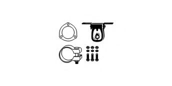 82 11 2279 HJS Exhaust System Mounting Kit, catalytic converter