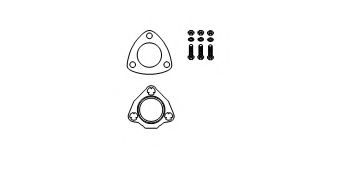 82 14 1899 HJS Exhaust System Mounting Kit, primary catalytic converter